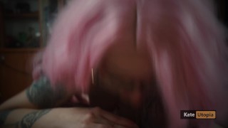 Horny Teen Suck While Watching Hentai Porn on Pornhub (sloppy cum)